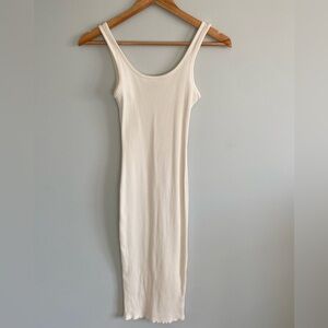 Fashion Nova  Londyn Snatched Midi Dress - Off White
Size: L